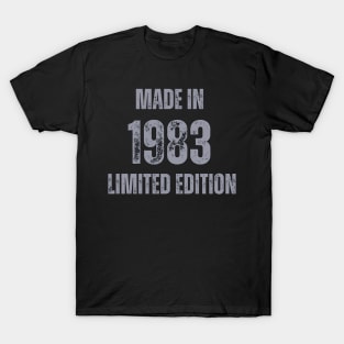 Vintage Made in 1983 , Limited Edition  , Gift for Mom Dad Birthday T-Shirt